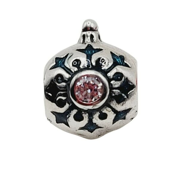 Chamilia Swarovski Ltd Edition Snowflake Ornament Charm 2009 925 Sterling Silver - Picture 2 of 7